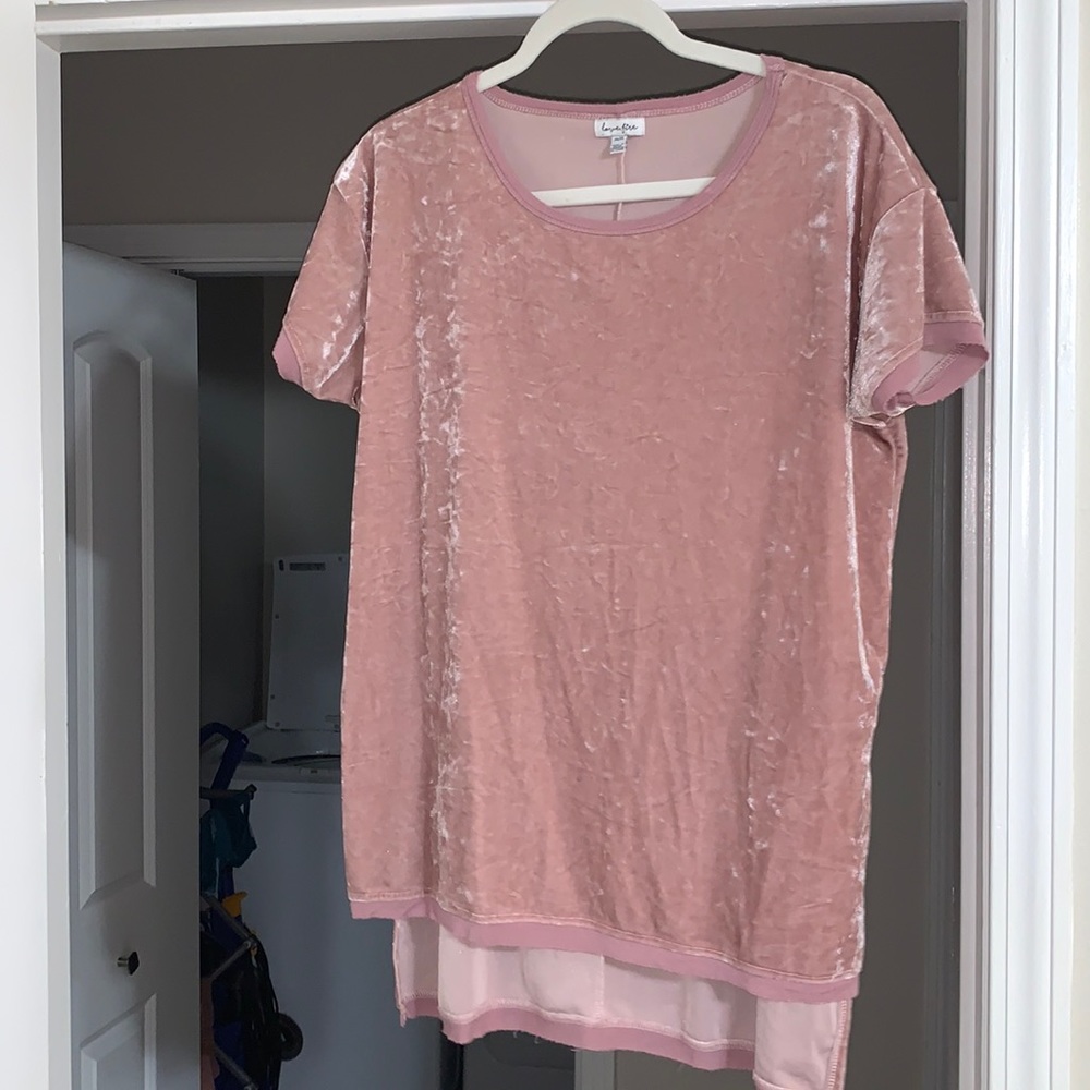 Light pink velvet top